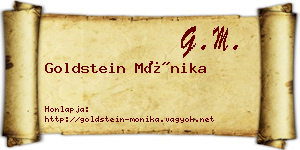 Goldstein Mónika névjegykártya